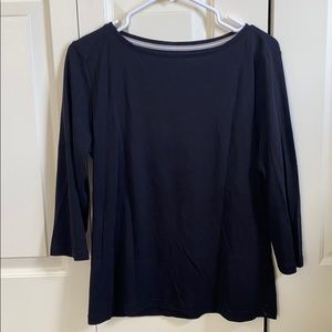 Talbots plain black 3/4-length shirt